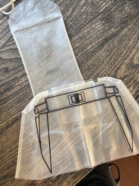 Fendi Defender raincoat for Peekaboo purses clear/black